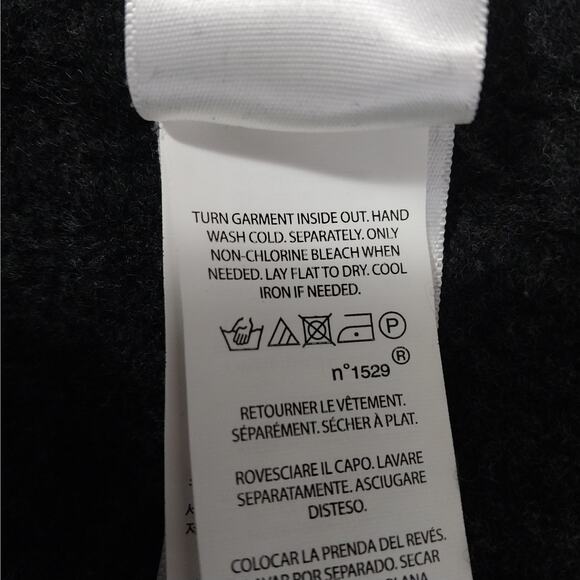 POLO BY RALPH LAUREN! CASHMERE & WOOL BLEND CHARCOAL GRAY LOGO SWEATER! SZ L - Picture 9 of 10